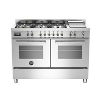 Fogão Bertazzoni Professional 6 Bocas Forno Elétrico Duplo 138 Litros Inox 120cm