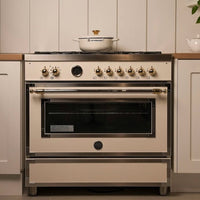 Fogão Bertazzoni Heritage Marfim 90cm 6 Bocas Forno Elétrico 103L