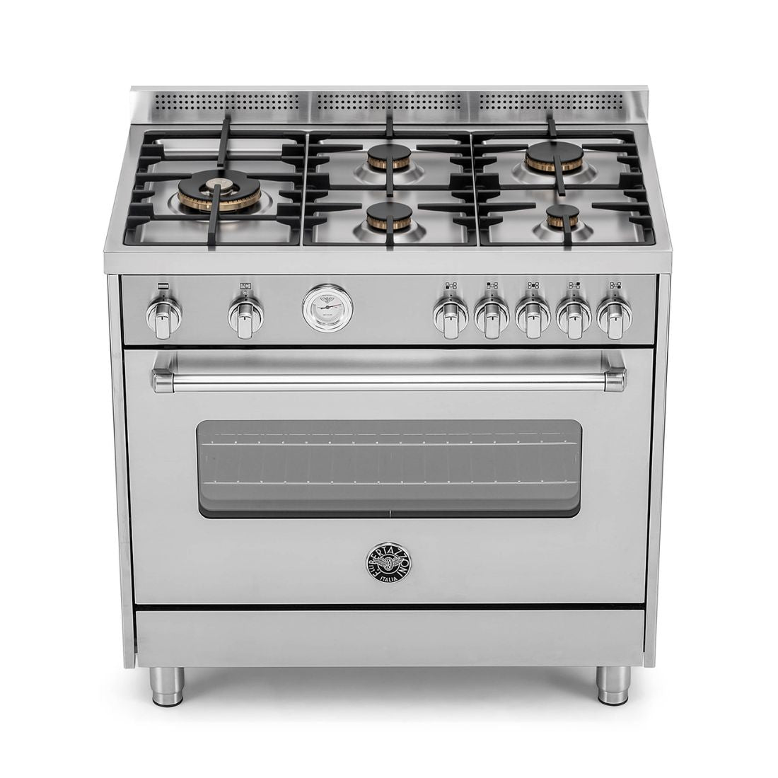 Fogão Bertazzoni Master 5 Bocas Forno Elétrico 90cm Tripla Chama Lateral