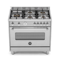 Fogão Bertazzoni Master 5 Bocas Forno Elétrico 90cm Tripla Chama Lateral