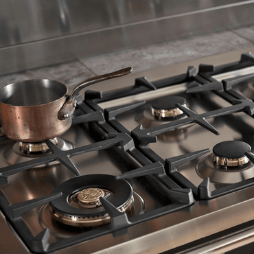 Fogão Bertazzoni Professional 6 Bocas Forno Elétrico 108 Litros Vermelho 90cm