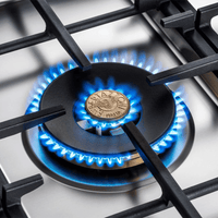 Fogão Bertazzoni Master Inox 90cm 5 Bocas Forno a Gás 142 Litros — fogão de piso inox 5 bocas com queimador dual flame, trempes de ferro e acabamento italiano