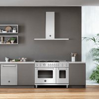 Fogão Bertazzoni Master Inox 122cm 6 Bocas Forno á Gás Duplo 201L: fogão de piso inox 6 bocas com forno duplo a gás, grelhas em ferro, estilo italiano