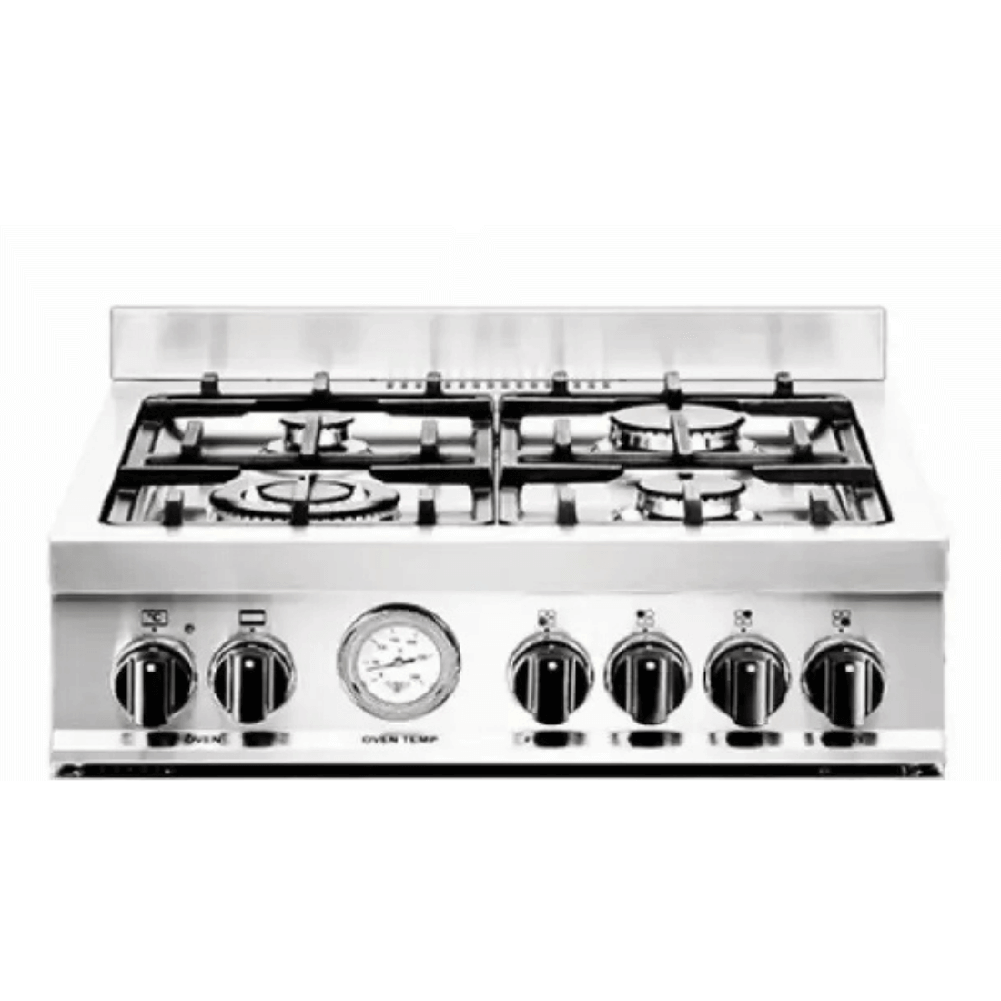 Fogão Bertazzoni Master Inox 60cm 4 Bocas Forno á Gás 60 Litros - fogão de piso inox 4 bocas com trempes em ferro, painel e puxadores cromados, estilo italiano