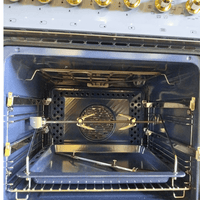 Fogão Lofra Dolcevita Lavanda 90cm 5 Bocas Forno Duplo Elétrico 106L - forno duplo elétrico azul com grelha, assador rotativo e interior esmaltado