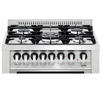 Fogão Lofra New Maxima Inox 70cm 5 Bocas Forno a Gás 72 Litros em inox polido, 5 bocas com trempes robustas e painel de controle frontal