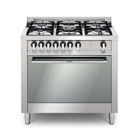 Fogão Lofra New Maxima Inox 90cm 5 Bocas Forno Elétrico 102 Litros - fogão de piso inox 5 bocas com forno elétrico, grelhas robustas e painel frontal