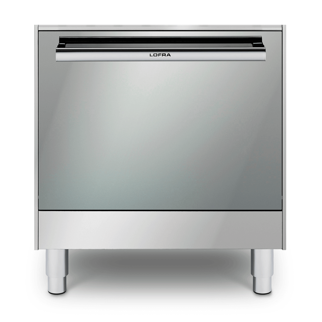 Fogão Lofra New Maxima Inox 60cm 4 Bocas Forno a Gás 72L - fogão de piso inox polido, 4 bocas, puxador inox e design profissional