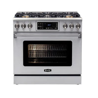 Fogão Evol Profissional 6 bocas inox com forno elétrico 163L e painel digital Air Fryer 91cm