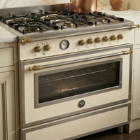 Fogão Bertazzoni Heritage Marfim 90cm 6 Bocas Forno Elétrico 103L