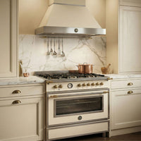 Fogão Bertazzoni Heritage Marfim 90cm 6 Bocas Forno Elétrico 103L