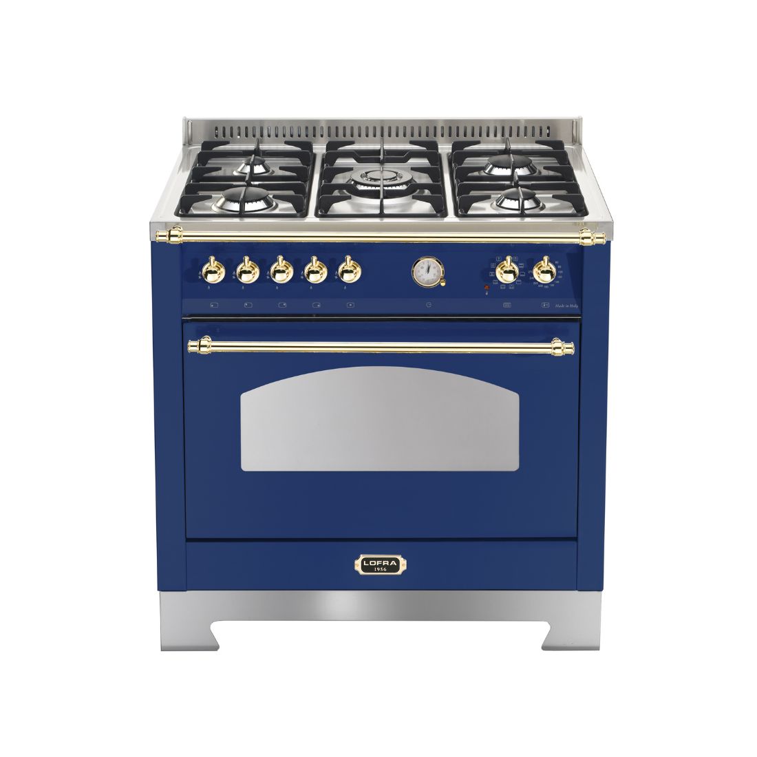 Fogão Lofra Dolcevita Azul 90cm 5 Bocas Forno Elétrico 102L