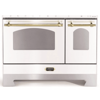 Fogão Lofra Vintage Dolcevita 5 Bocas Branco com forno elétrico duplo 106L e queimadores profissionais Sabaf.