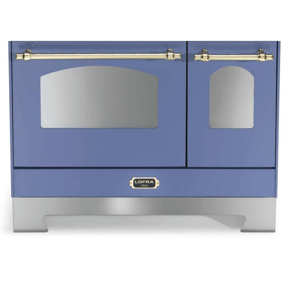 Fogão Lofra Vintage Dolcevita 5 bocas, forno elétrico duplo, cor lavanda, design elegante e moderno.