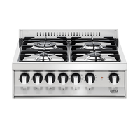 Fogão Lofra New Maxima 4 bocas gás inox 60cm com queimadores profissionais e controle de temperatura.