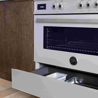 Fogão Bertazzoni Professional Indução 90cm 5 Zonas com Forno Elétrico, fogão de piso inox 5 zonas, forno elétrico com puxador e painel cromado