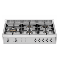 Fogão Bertazzoni Professional Inox 90cm 5 Bocas Forno a Gás 142 Litros — fogão profissional de piso inox com 5 queimadores Sabaf e grelhas em ferro fundido