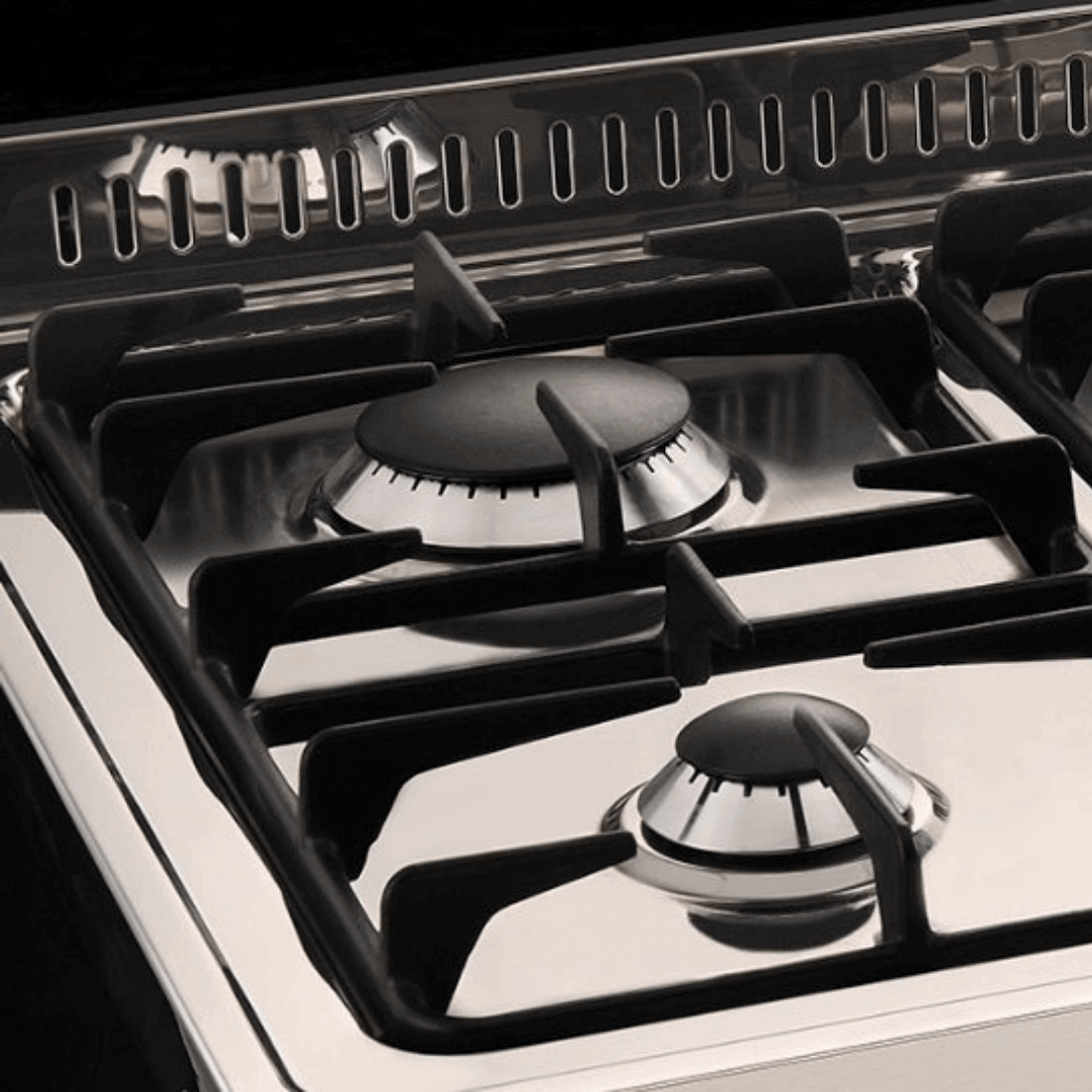 Fogão Lofra New Maxima Inox 90cm 5 Bocas Forno a Gás 102L - fogão de piso inox polido 5 bocas com queimadores Sabaf e trempes em ferro