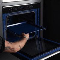 Forno Elétrico Cuisinart Arkton 83 Litros Inox 60cm de embutir com interior azul, painel digital e porta de vidro drop down