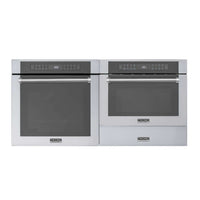 Torre Quente Tecno Professional Inox 60cm | Forno, Micro e Gaveta - Tecno forno combinado 38L e micro-ondas de embutir em inox com painel digital