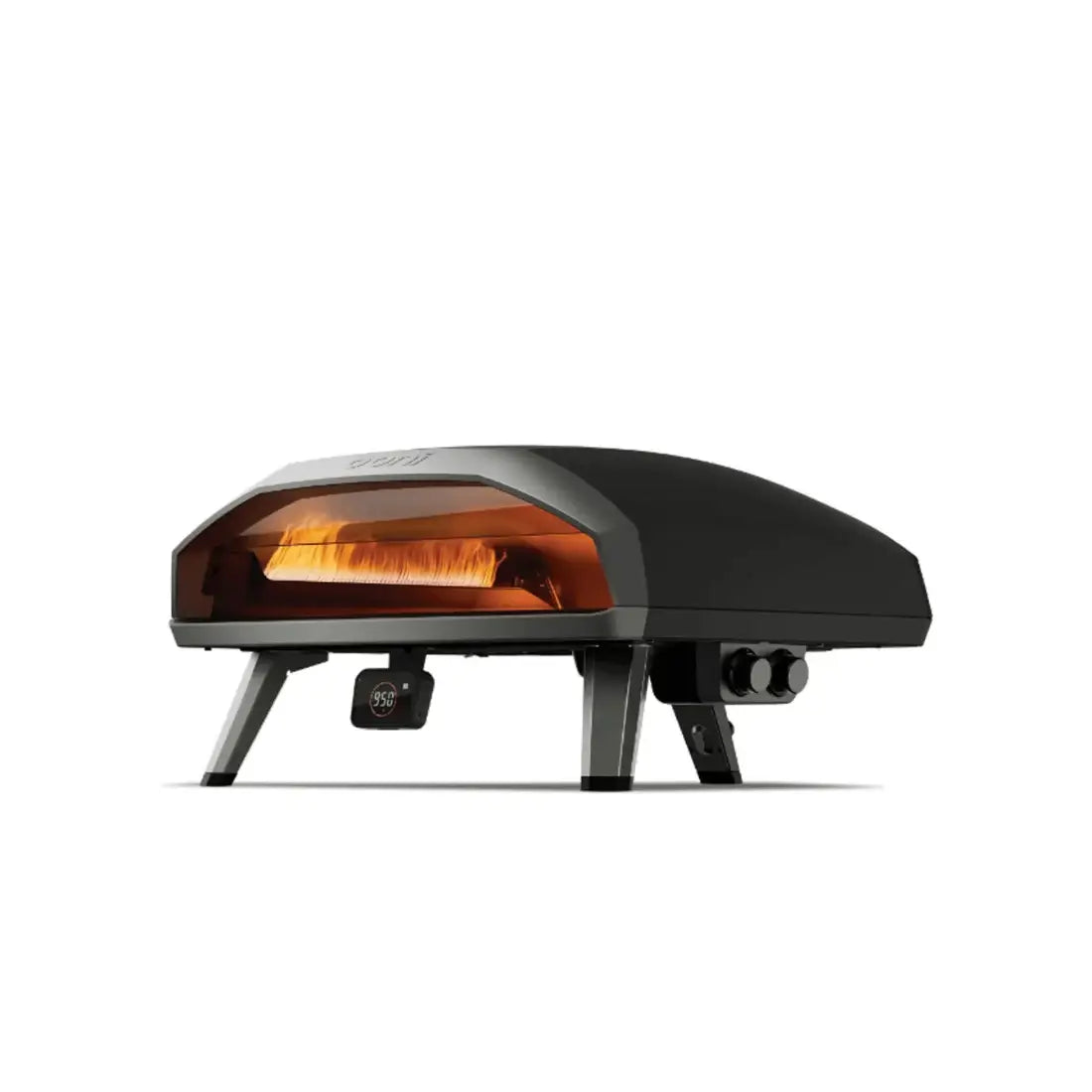 Forno de Pizza Portátil a Gás Ooni Koda 2 Max 24 com design moderno e queimadores independentes.