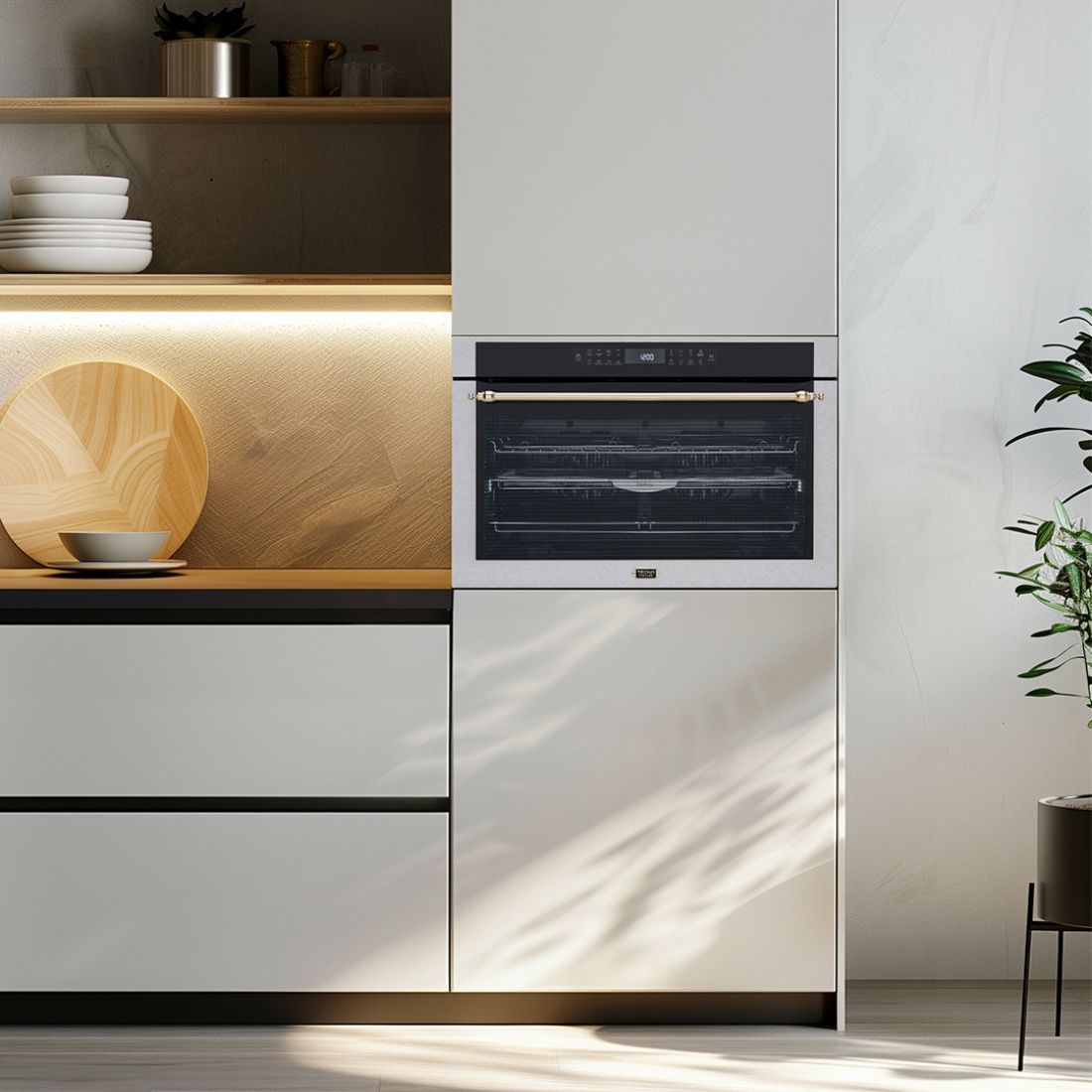 Forno Elétrico Tecno Vintage Air Fry 138 Litros Inox 90cm