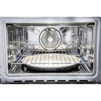 Forno Evol combinado com Micro-ondas 45L Inox 76cm interior em aço inox com grade e assadeira
