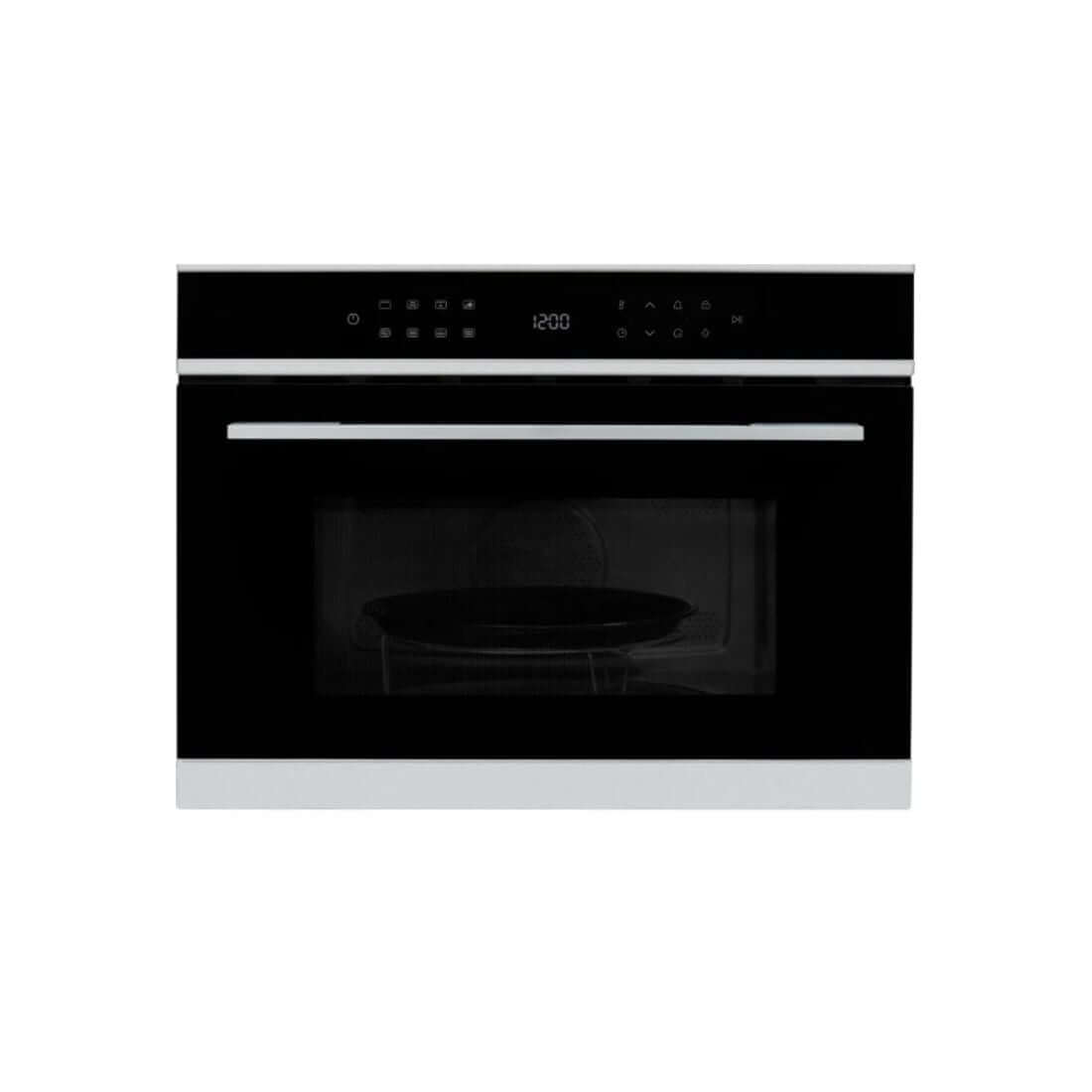Forno Evol combinado com Micro-ondas IX17 vidro preto 60cm, 35L, grill, convecção e painel touch aço inox