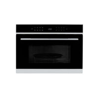 Forno Evol combinado com Micro-ondas IX17 vidro preto 60cm, 35L, grill, convecção e painel touch aço inox
