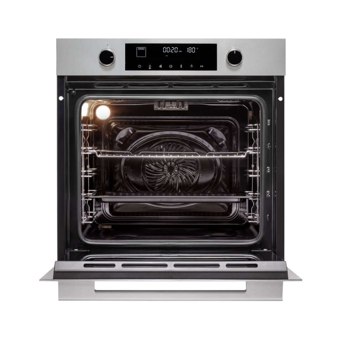 Alt Tag: Forno Evol Elétrico C13 74 litros inox 60cm embutir com 13 funções, vidro triplo e painel touch