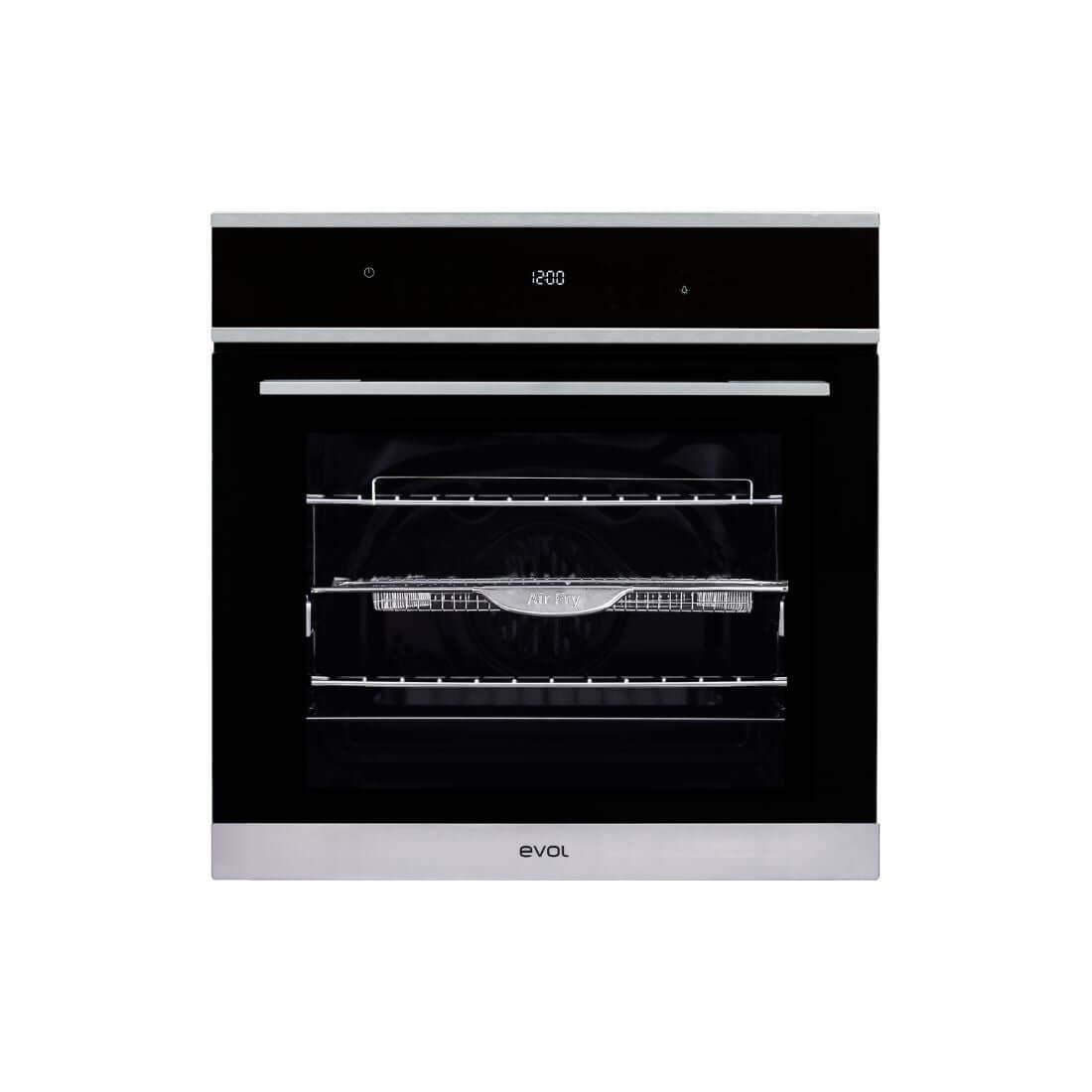 Forno Evol Elétrico IX17 73L vidro preto 60cm com Air Fryer e painel digital — forno elétrico de embutir
