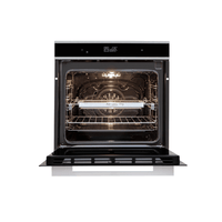 Forno Evol Elétrico embutir 73L com Air Fryer e cesto incluso, vidro preto 60cm, painel digital Wake Up