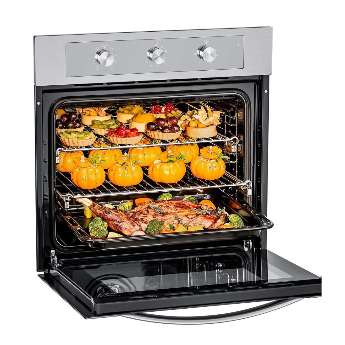 Forno Elétrico Multifunções Original 72 Litros Inox 60cm 220V