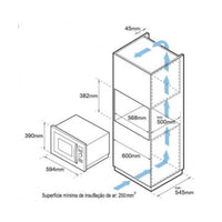 Forno Micro-ondas Combinado Tecno 25 Litros Inox 60cm