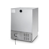 Freezer Tecno Vintage 100 Litros Inox 60cm, freezer de embutir inox com acabamento escovado e design compacto para instalação embutida