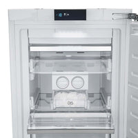 Freezer Tecno de Revestir 221 litros 54cm embutir com gavetas transparentes e dispenser gelo, interior branco e painel digital