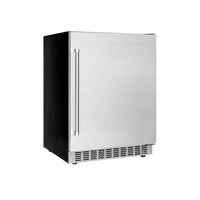 Freezer Evol Smart 142 Litros Inox 60cm Freezer vertical em inox com porta única, puxador lateral e frente embutida para cozinha planejada