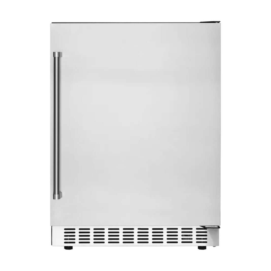 Freezer Evol Smart 142 Litros Inox 60cm, freezer embutido com acabamento inox, puxador vertical e grade frontal de ventilação