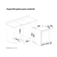 Freezer de embutir Evol Smart 142 Litros Inox 220V - Abertura para Direita