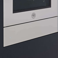 Gaveta Aquecida Bertazzoni Heritage 4 Serviços Inox 60cm em inox escovado com puxador discreto e painel touch, design de embutir