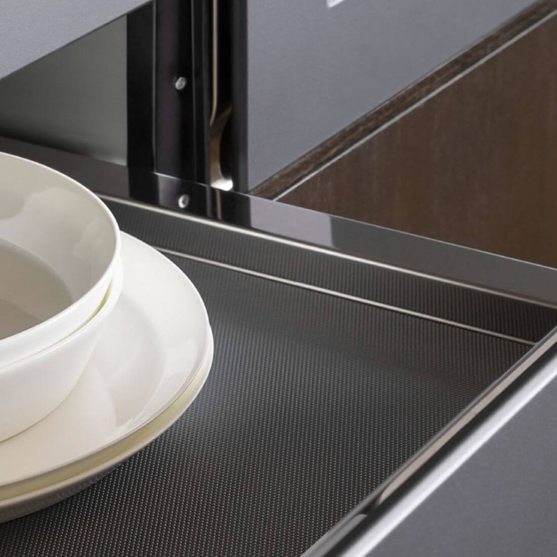 Gaveta Aquecida Bertazzoni Master 10 Serviços Inox 76cm, gaveta aquecida de embutir em inox escovado com puxador tubular e interior texturizado