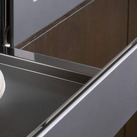 Gaveta Aquecida Bertazzoni Professional 4 Serviços Inox 60cm em inox escovado com interior texturizado, puxador discreto e instalação de embutir