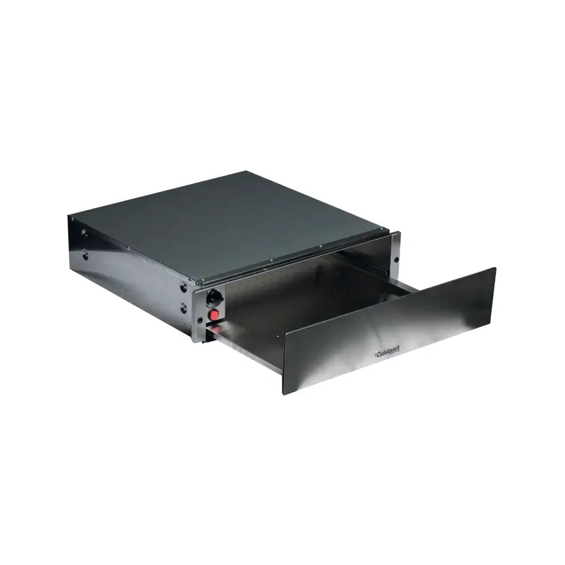Gaveta Aquecida Cuisinart Arkton inox aberta, ideal para aquecer alimentos com sofisticação e eficiência.