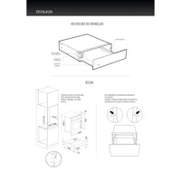 Instalação da Gaveta Aquecida Cuisinart Arkton com detalhes sobre o painel e o nicho.