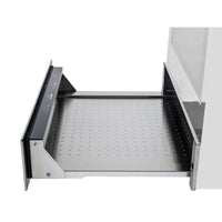 Gaveta Aquecida Tecno Original Inox 60cm com interior inox perfurado, laterais em inox escovado e painel touch interno para embutir