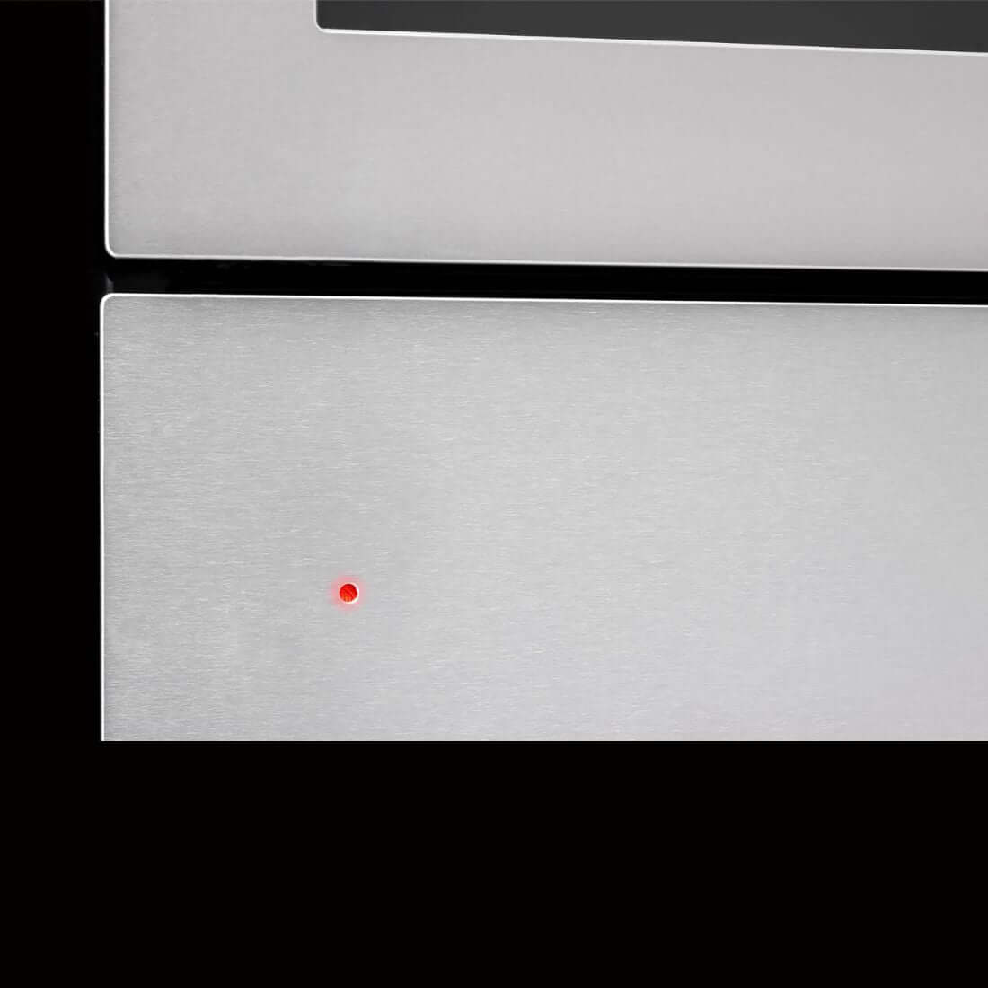 Gaveta Aquecida Tecno Professional Inox 60cm gaveta de aquecimento embutida em inox escovado com painel e detalhe luminoso vermelho