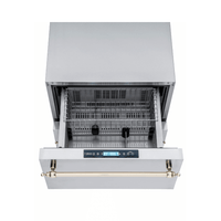 Gaveta Refrigerada Tecno Vintage com Freezer 95 Litros Inox 61cm - gaveta frigorífica em inox com puxador dourado, painel digital e embutir sob bancada