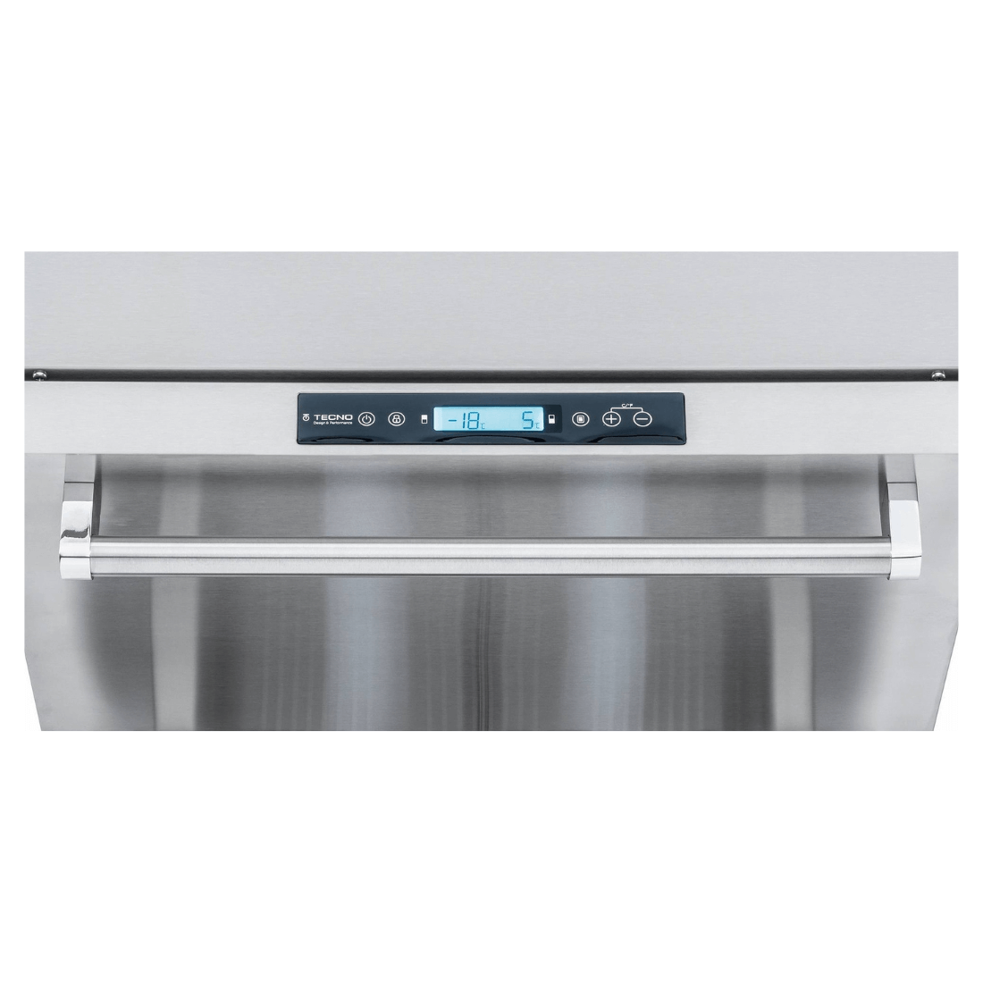 Gaveta Refrigerada Tecno Professional com Freezer 95 Litros Inox 61cm — painel digital, puxador tubular em inox e acabamento embutido sob bancada