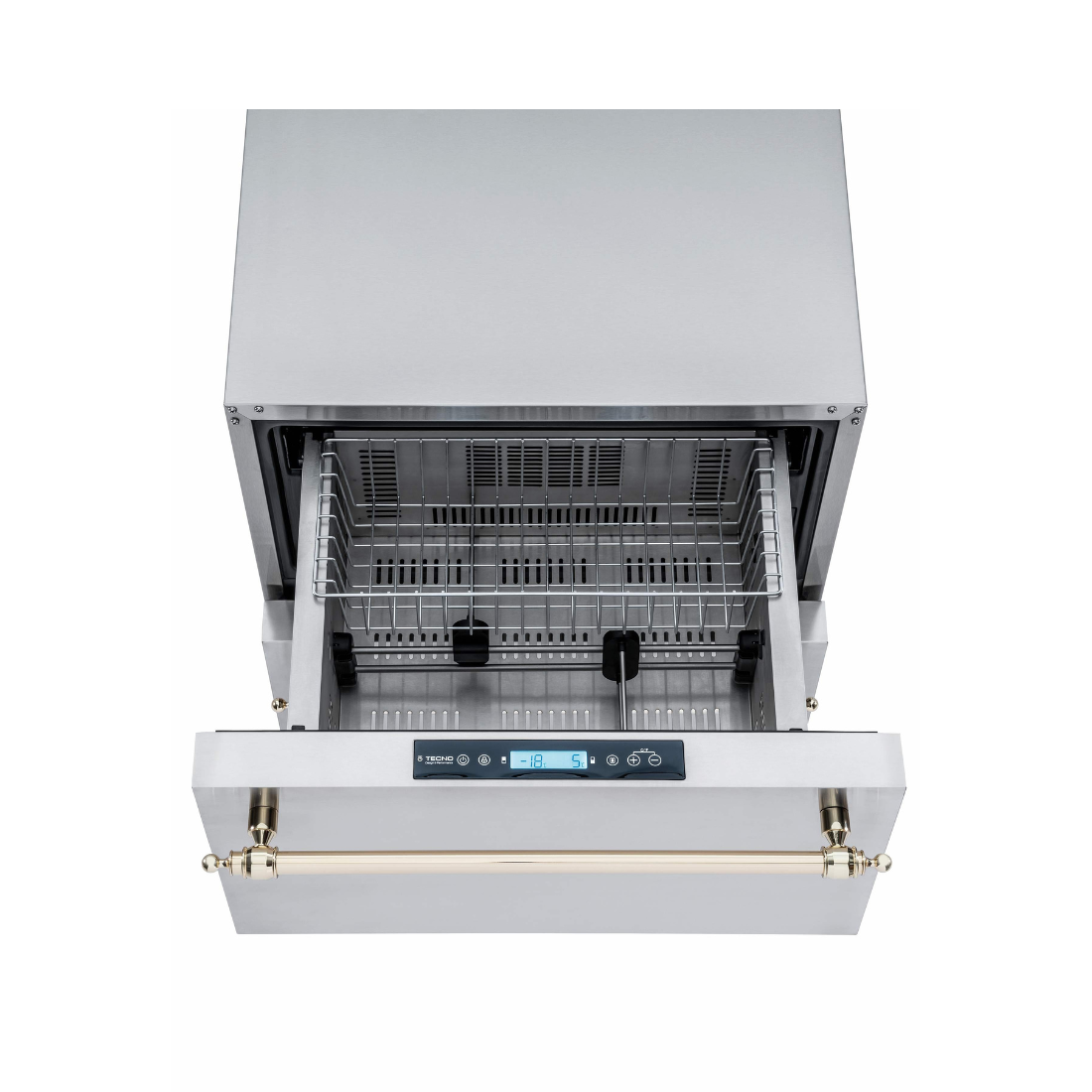 Gaveta Refrigerada com Freezer Tecno Vintage 95 Litros Inox 220V