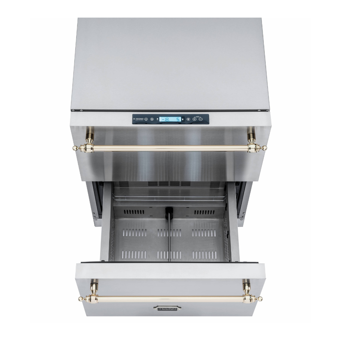 Gaveta Refrigerada com Freezer Tecno Vintage 95 Litros Inox 220V
